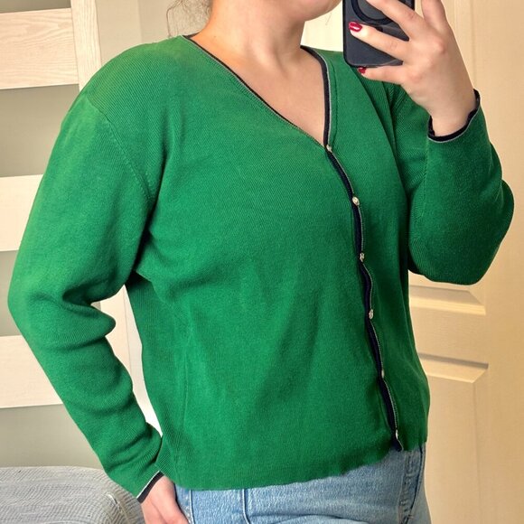 Vintage Green Tabi International Cardigan - Picture 3 of 10